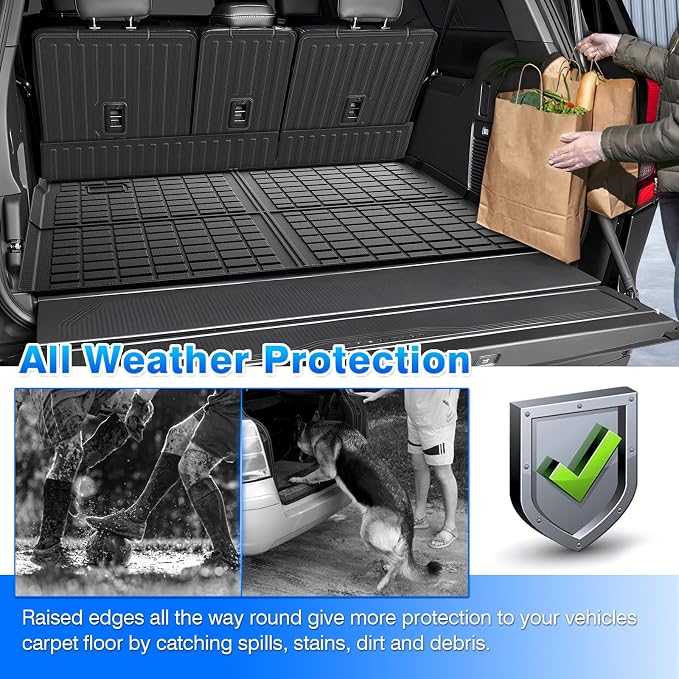 Cartist Ford Expedition max Floor Mats for 2025 2026 Expedition max (7 Seats) Accessories All-Weather Waterproof Car Floor Mats & Cargo Liner for Ford Expedition max 2025 2026