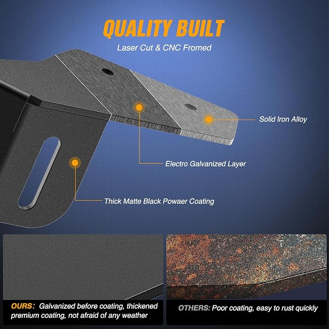 Nilight Light Bar Mounting Brackets for 42-45 Inch LED Bars UTV Roof Upper Windshield Compatible with Can-am Maverick X3 MAX All Models 2017 2018 2019 2020 2021 2022 2023 2024