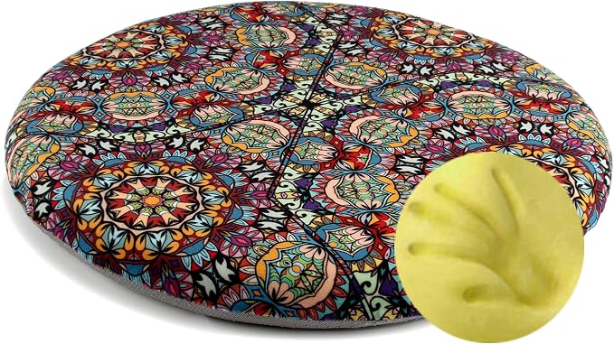 Sigmat Memory Foam Seat Cushion Anti-Slip Soft Round Stool Cushion Chair Pad 20 Inch Graphic