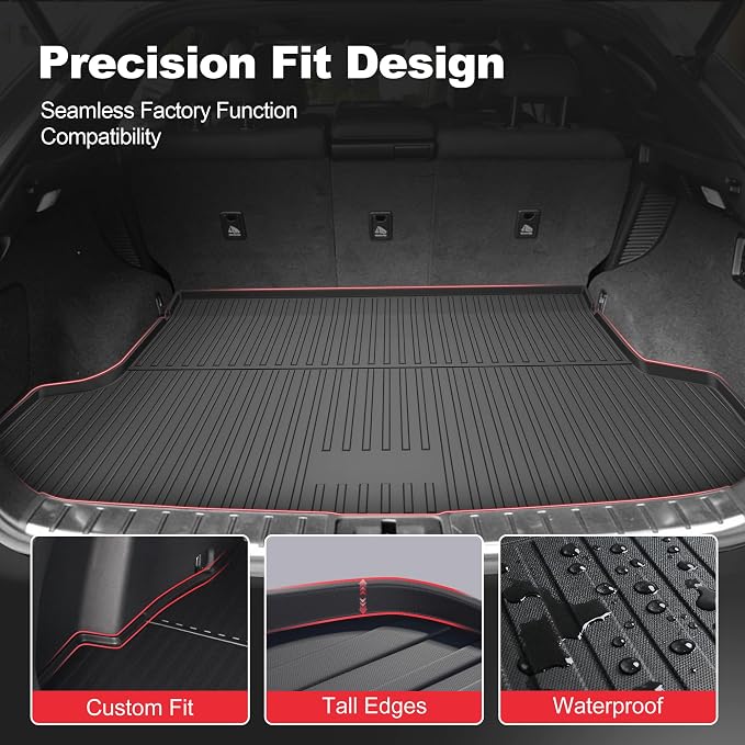Original RX Cargo Liners for Lexus RX RX350/RX450h 2016-2022 (Not for RX350L & RX450hL) - Custom Fit TPE All Weather Rubber Trunk Liner Odorless Anti-Slip Cargo Mat