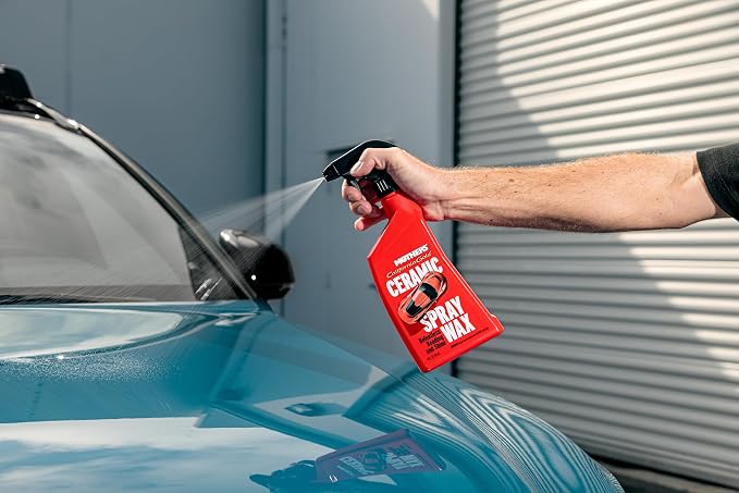 Mothers California Gold Ceramic Spray Wax, 16 oz. (05766) | Super-Hydrophobic, Delivers Deep Gloss, Relentless Beading & Long-Lasting Shine, Quick, Easy, User-Friendly Spray-On Formula