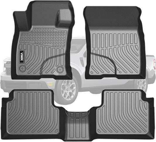 VIWIK Floor Mats for Ford Maverick Fuel 2026-2022, Anti Slip 3D Floor Liners, TPE Waterproof Car Mats, Custom Fit All Weather Protection for Maverick 2024 2023 2022 Pickup Accessories, Front & Rear