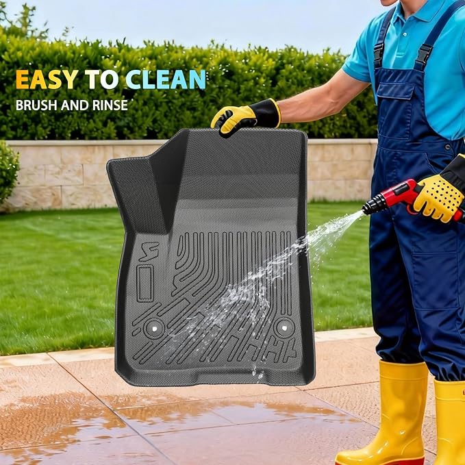 Floor Mats for 2020-2026 Cadillac XT6 6 Seats, Custom Fit TPE Liners | All Weather Floor Liners Fit Cadillac XT6 Heavy Duty Car Mats 3 Row & Trunk with Backrest Mat Accessories Odorless Anti Slip