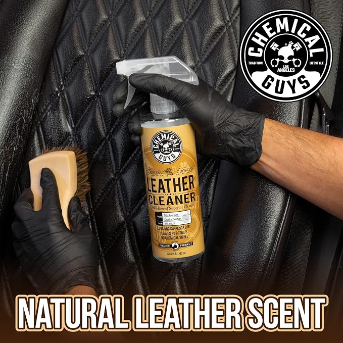 Chemical Guys, Leather Cleaner & Conditioner Kit, Travel Size, 2 x 4 oz | Two-step kit cleans then conditions seats, bags and boots, pH-balanced for natural and sealed leather