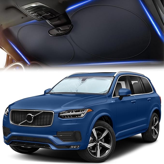 Autovir SUV Sunshade Windshield Foldable, 280T Visor Shade, SUV Accessories