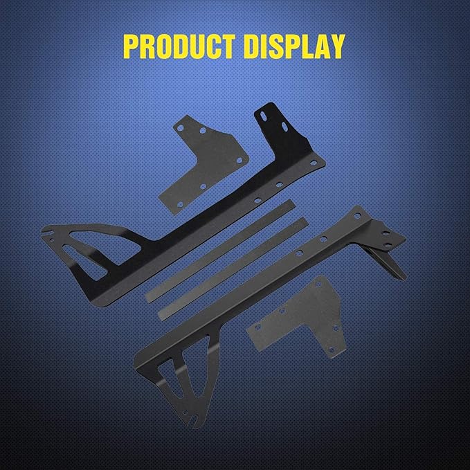 Nilight Upper Windshield Frame Mounting Bracket A-pillar Mounts for 52 Inch Light Bar and LED Pod Lamp on Wrangler JK 2007 2008 2009 2010 2011 2012 2013 2014 2015 2016 2017 2018