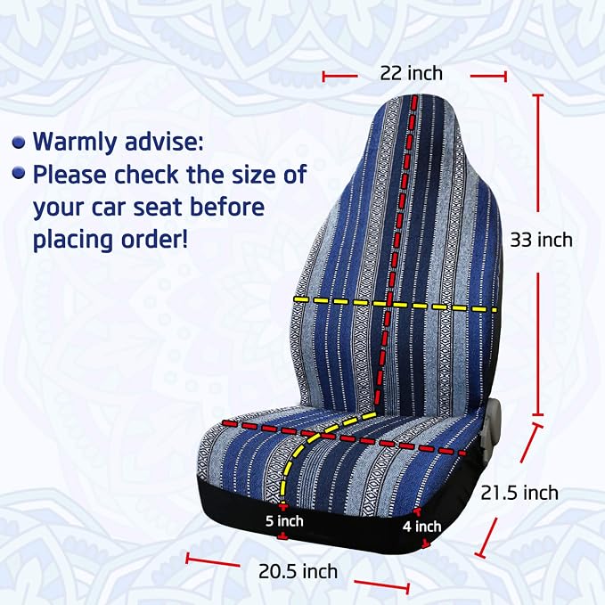 uxcell Universal Baja Seat Cover Universal Durable Bucket Seat Cover for Car SUV Automotive Navy Blue