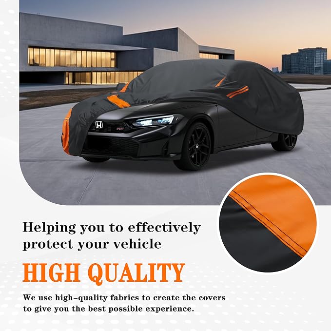 in Full Exterior Sedan Waterproof Car Cover All Weather, Waterproof, UV Resistant, Dustproof and Snowproof Fit Toyota Corolla/Prius, Honda Civic, Kia Forte, Nissan Sentra,Audi A3 etc.Size A3