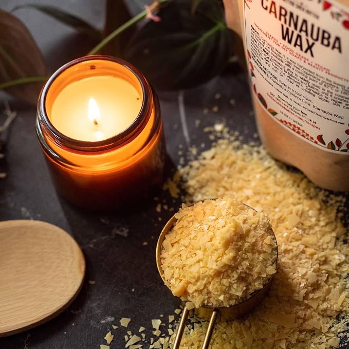 Pure Carnauba Wax for Wood, Furniture, Car Polish and Leather Finishing | Use in Homemade Balms and Skin Care | Food Grade, Vegan Hard Wax | 1 LB (16 oz) by Better Shea Butter