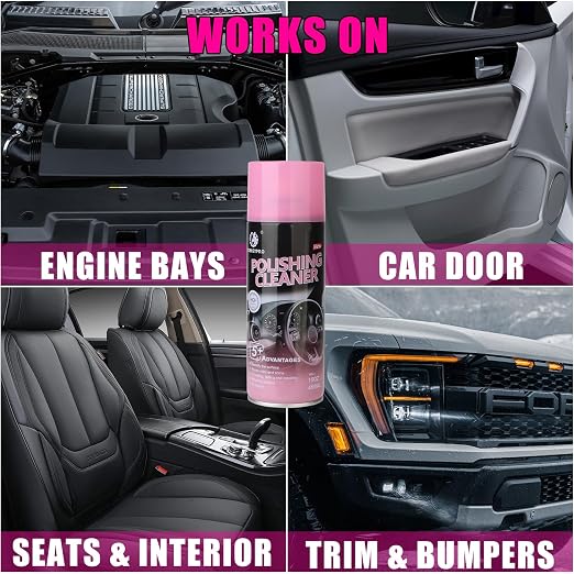 DONKEYPRO Car Interior Cleaner - Protects Plastic, Vinyl, Leather Seats, Tire,Dashboard - UV Guard, Anti-Aging, Long-Lasting Shine, Interior Detailer Spray with Iron Can - 15 Fl Oz