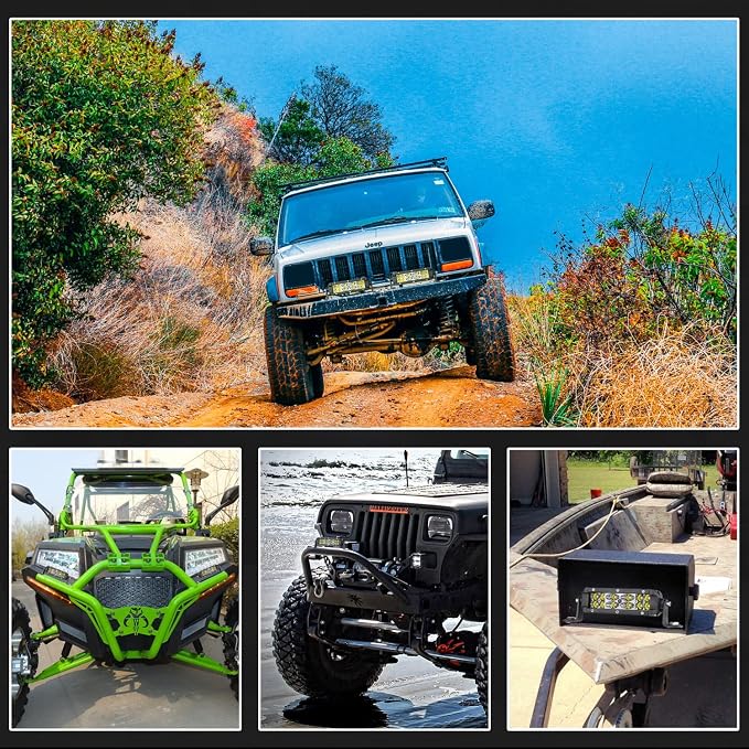 5 Inch Slim LED Light Bar 36W Combo Small Off Road Driving Lights | Slim LED Light Bar Waterproof Work Backup Head Lights for Dirt Bike Truck UTV ATV Motorcycle
