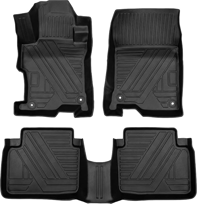 Floor Mats Compatible with 2008-2012 Honda Accord，All Weather Waterproof Durable Anti-Slip Odorless Custom-fit Front Rear Rows Full Set Carpet Protection TPE Liner
