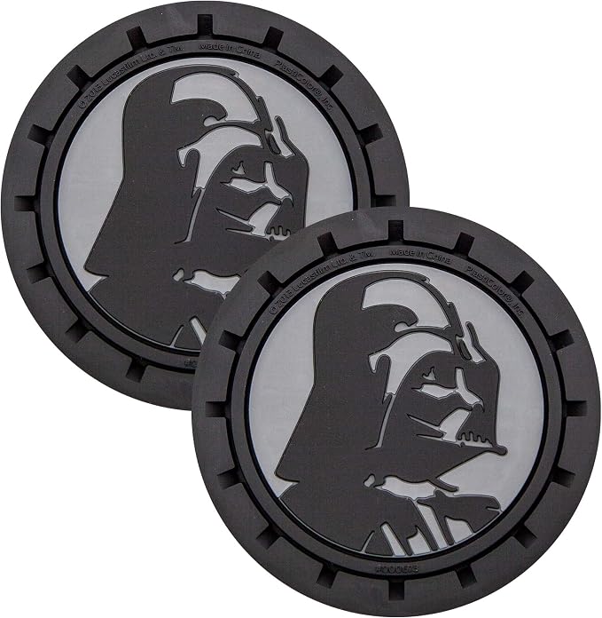 Plasticolor 000673R01 Star Wars Darth Vader Auto Car Truck SUV Cup Holder Coaster 2-Pack
