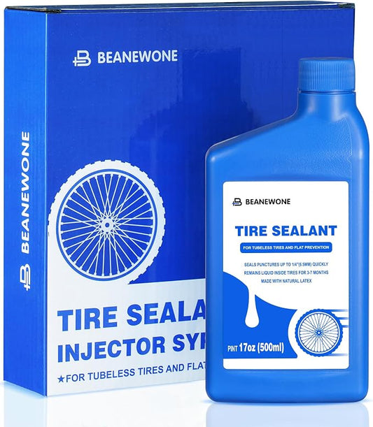 Tubeless Tire Sealant, Tubeless Bike Sealant - 2oz per Bottle, Long-Lasting for MTB, No Tubes and Tubeless Tires. No Tire Removal, Directly Refills in Under 30s