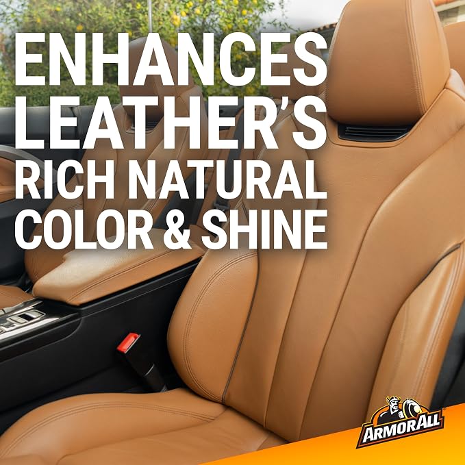 Armor All Leather Car Cleaner Wipes,Canister,Leather Treatment and Car Care,20 Count (Pack of 6)