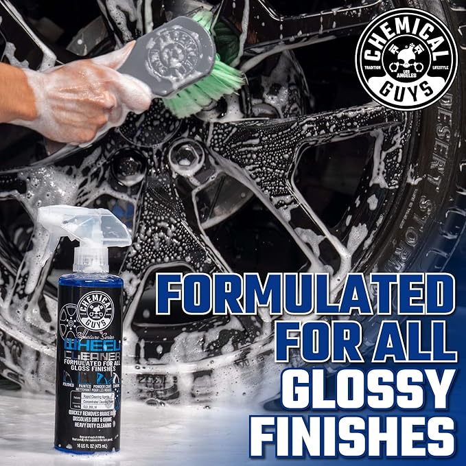 Chemical Guys, Signature Series Wheel Cleaner Spray for All Finishes, 16 oz | Fast-acting foaming spray clings to wheels to lift brake dust and road grime, safe on chrome and painted rims