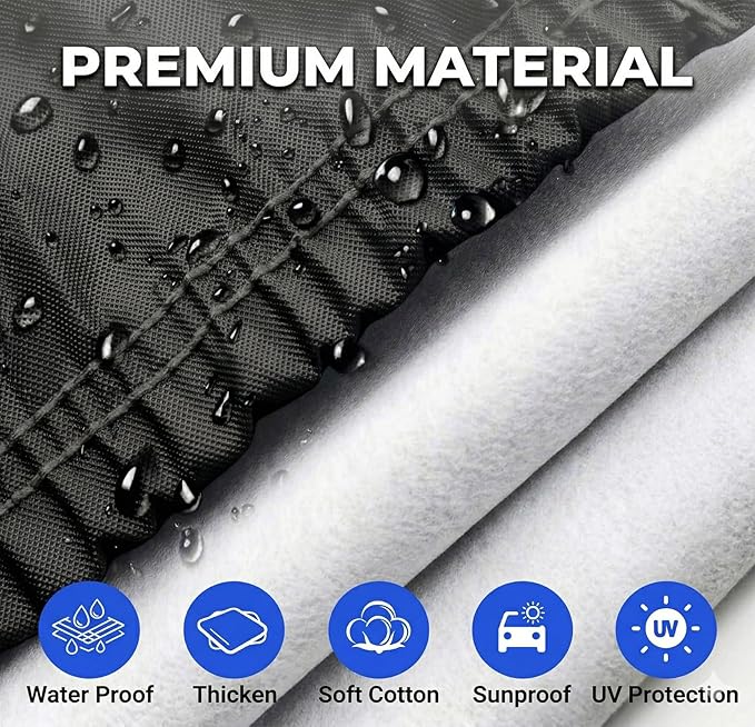 6 Layer Car Cover Universal Fit for Dodge Charger Challenger, Chevy Nova, Pontiac Firebird/Trans Am, Ford Taurus, etc. Fits Coupe/Sedan up to 202 Inch