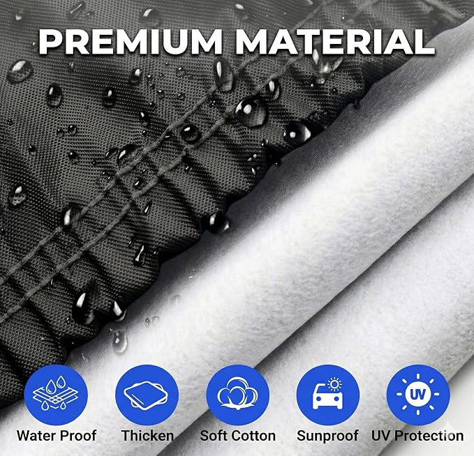 6 Layer Coupe Car Cover Universal Fit for Ford Mustang, Chevy Camaro, Infiniti g35 g37 Coupe, Audi A5/S5/RS5, Lexus LC RC, etc. Fits Coupe/Cabrio up to 189 Inch