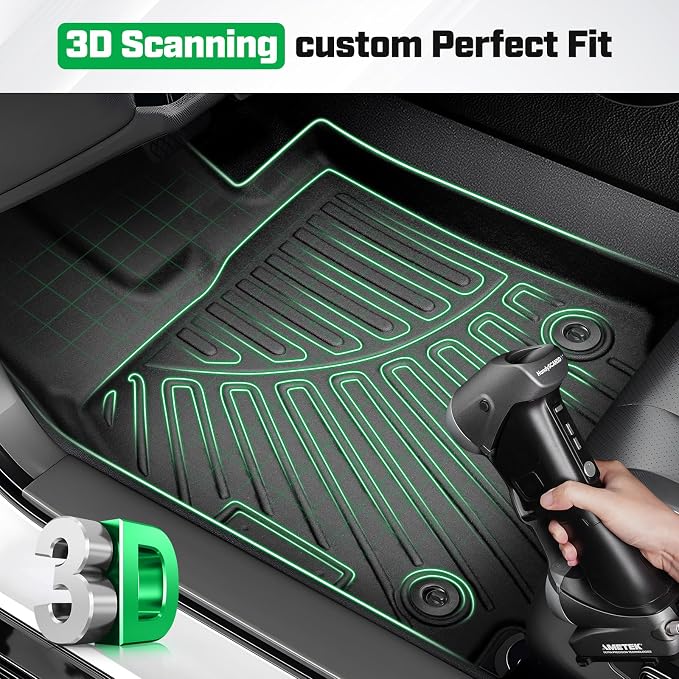 Cartist Floor Mats Fit for Ford Econoline/E-Series 2007-2025 E150/E250/E350/E450,All Weather Floor Liners for Econoline/E-Series Accessories Carpet Protection 3D TPE Heavy Duty Van Floormats
