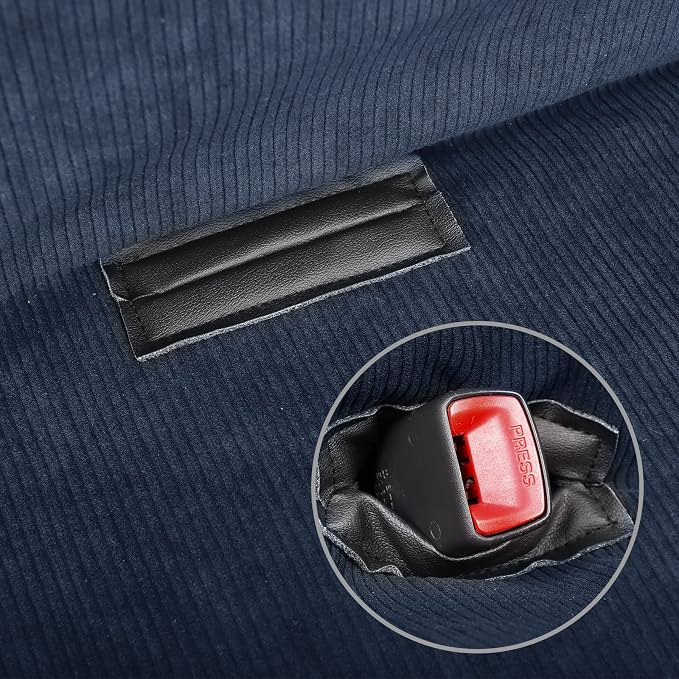 Leader Accessories Solid Bench Seat Cover for Full Size Pickup Trucks, Blue | Solid Bench Seat Cover for Pickup SUVs, Heavy-Duty Woven Fabric Protect Dirt, Stains, Universal Fits Ford, Chevrolet, Dodge