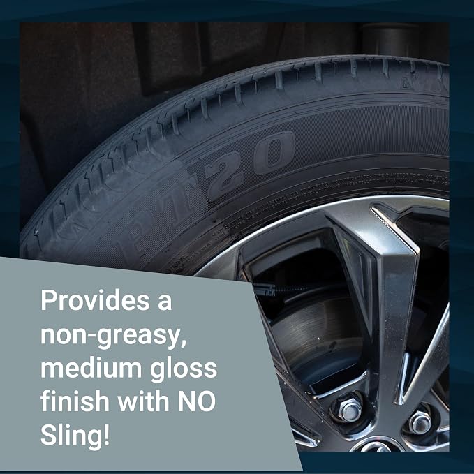 Bling Sauce Tire Sauce Natural Look Tire Shine, Cars, Trucks, SUVs, 24 oz | Water-based dressing leaves tires factory fresh, non-greasy and protected from UV cracking, dry rot and sling