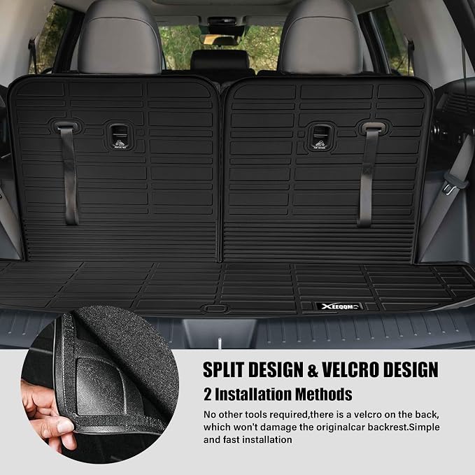 Kia Trunk & Backrest Mat 2021-2025 - All Weather TPE Cargo Liner Protector, 3rd Row Back Seat Cover Accessories | All Weather TPE Protector Back Seat Cover 3rd Row for 2021-2025 Kia Sorento Accessories
