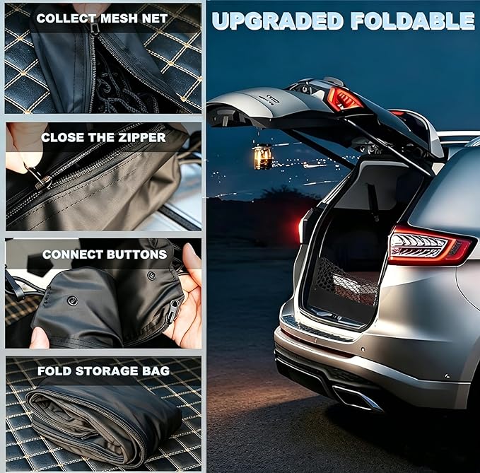 Envelope Style Upgraded Cargo Net Compatible with Toyota Camry 2026 New 2026 2025 2024 2023 2022 2021 2020 2019 2018 Trunk Car Rear Tailgate Cargo Netting