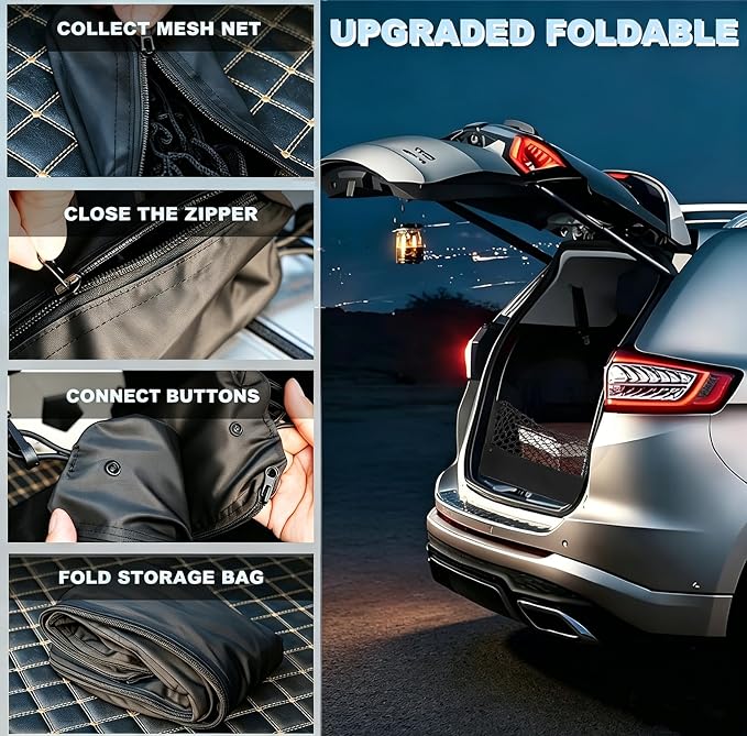 Envelope Style Trunk Cargo Net Compatible with Subaru Outback New 2026 2025 2024 2023 2022 2021 2020 2019 2018 2017-2000 Car Rear Tailgate Netting