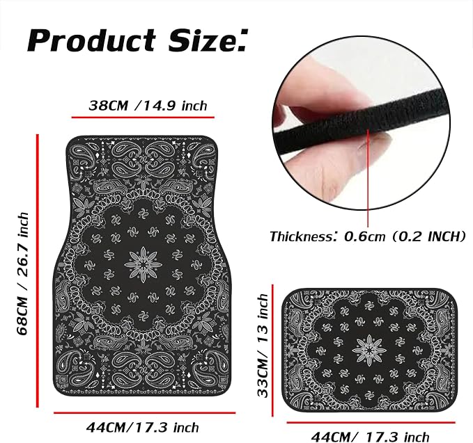 Car Floor Mats Non-Slip Automotive Floor Mats All-Weather Front Rear Car Floor Foot Mat Sets of 4 Pieces Foot Mats Rugs Carpet for Car Trucks SUV Sedans (NO.31)