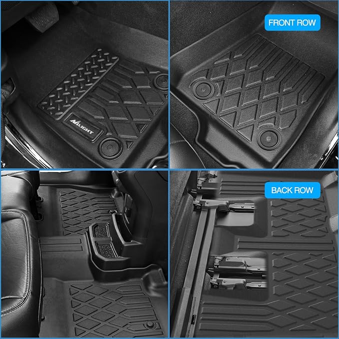 Nilight TPE Floor Mats for Ford Explorer 7 Seats 2020 2021 2022 2023 2024 2025 2026,All Weather Custom Fit Heavy Duty Floor Liners