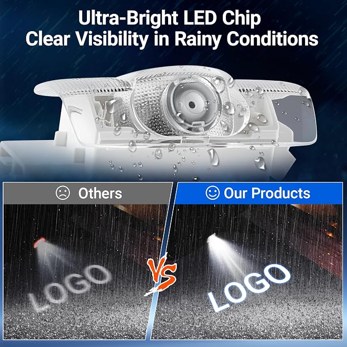 2Pcs Never Fade Car Door Lights Logo Projector Compatible with LS/ES/is/LX/RX/GS/GX/RC/UX, 3D LED Car Door Welcome Puddle Lights, 4K HD Ghost Shadow Lamp(Fsport)
