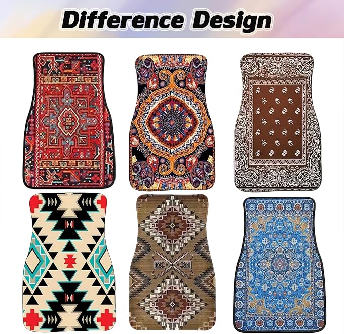 Car Floor Mats Non-Slip Automotive Floor Mats All-Weather Front Rear Car Floor Foot Mat Sets of 4 Pieces Foot Mats Rugs Carpet for Car Trucks SUV Sedans (Brown)