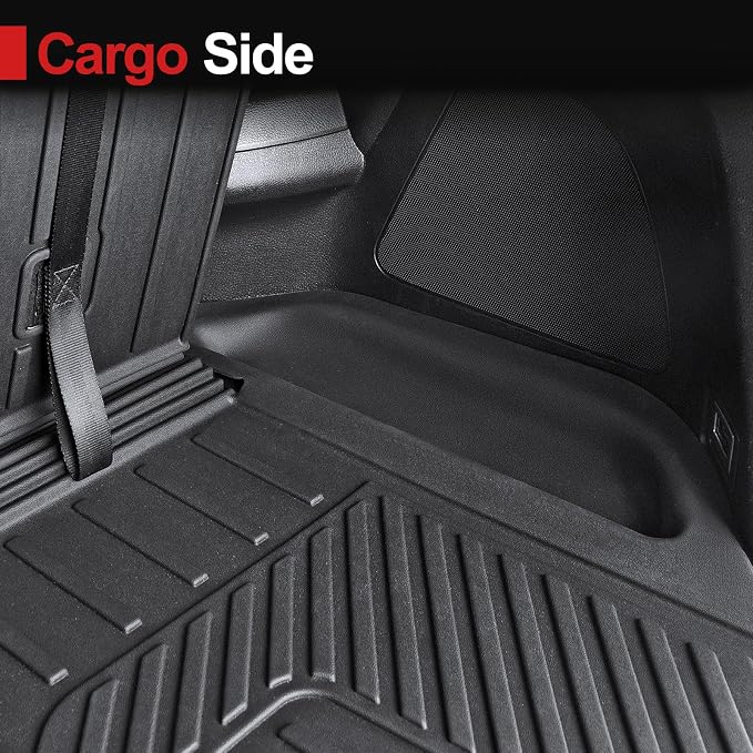 Cargo Mat Backrest Mat for 2016-2022 Honda Pilot 8 Passengers (No Elite Models), All Weather TPE Car Liner Car Mat for 2022 Honda Pilot Accessories