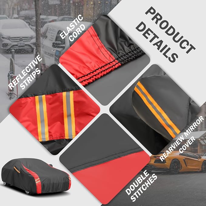 Waterproof All Weather Full Exterior Cover Rain Snow UV Protection Cover ，Car Cover Custom Fit for Dodge Charger 2006-2025.