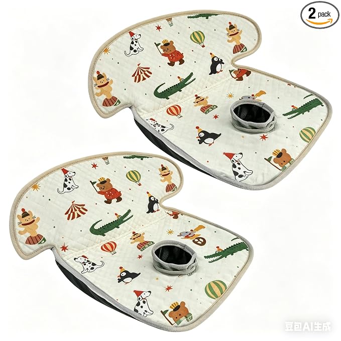 INFANZIA Dry Seat,Car Seat Protector Waterproof Carseat Liner Potty Training Toddlers, Baby and Infants, Piddle Pad for Carseats Strollers (Circus, 2 Packs
