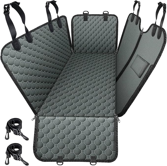 Mancro Dog Car Seat Cover for Back Seat, Waterproof Dog Hammock for Car | 600D Heavy Duty, Scratch-Resistant Back Seat Pet Cover for Dogs with PVE Nonslip Underside, Fits for Sedan, Trucks and SUVs