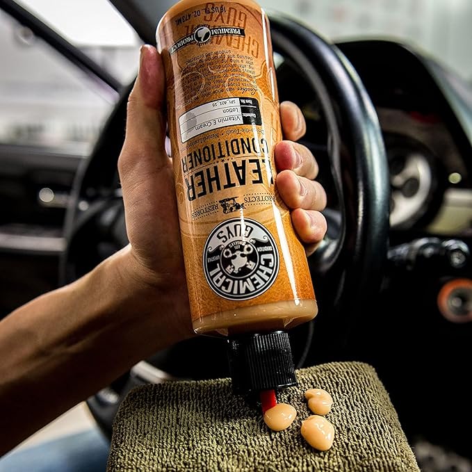 Chemical Guys, Vintage Series Leather Conditioner for Car Interiors, 16 oz | Nourishes and conditions natural, synthetic and faux leather seats, keeping them soft, supple and protected