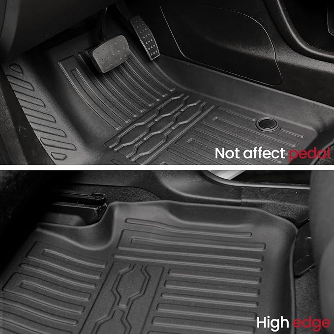 Floor Mats Cargo Mat Set for 2017-2023 GMC Acadia 6 Seats Captain Chairs Accessories, All-Weather TPE Trunk Mat Cargo Liner Backrest Mats SL/SLE/SLT/AT4/DENALI(Floor Mats+2-in-1 Cargo Mat)