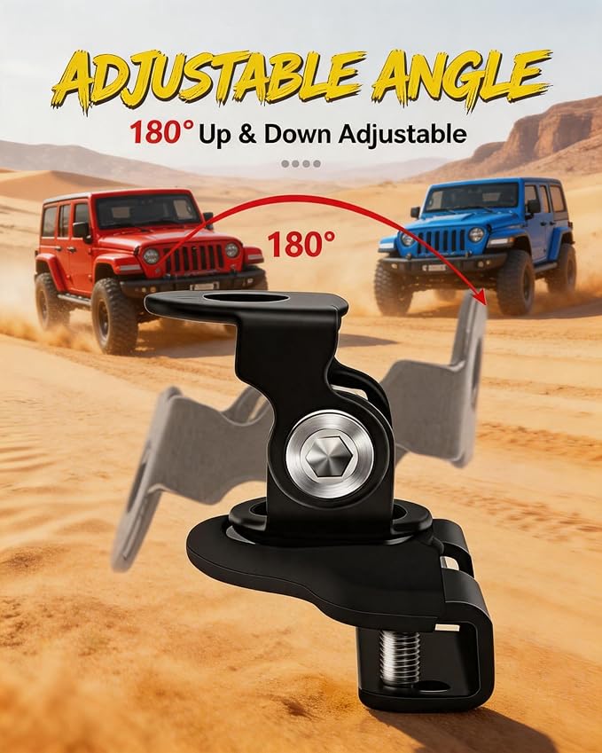 Hood Mount Light Brackets Universal Ditch Mount No Drill Fog Light Bracket | 2PCS 304 Stainless Steel A Pillar Light Mount Fog Light Brackets Mount Hood Mount Light Anti-Scratch for Truck Offroad
