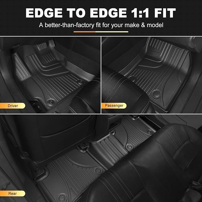 Floor Mats Fit for Toyota Corolla Sedan 2014-2019, Floor Liners + Cargo Mat | Not for Hatchback, Custom Fit Cargo Liner All-weather Protection Waterproof Easy to Clean Heavy Duty
