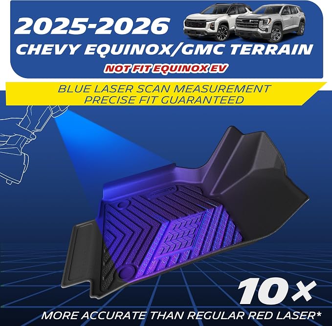 Michelin Vehicle Mats, All-Weather TPE Custom Fit Liner for 2025-2026 Chevrolet Equinox/GMC Terrain Gas (3 Piece), Premier