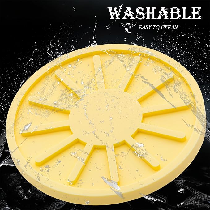 2-Piece Non-Slip Car Cup Holder Coaster – 2.75 Inch Auto Insert, Universal Fit for Cars & SUVs – Durable & Easy to Clean Drink Mat (Yellow)
