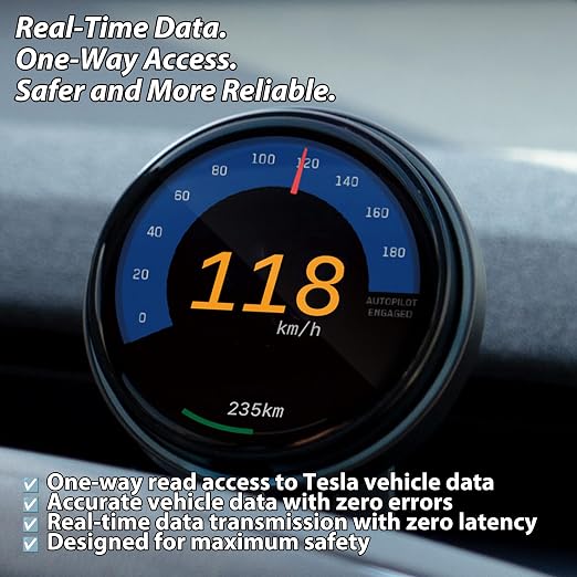 TITA HUD Pro Head Up Display for Tesla Model 3/Y 2022-2026 (Highland/Juniper), Real-Time Speed & Driving Data, 1.8" LCD Screen, Magnetic Charging Mount, Customizable UI, OTA Updates