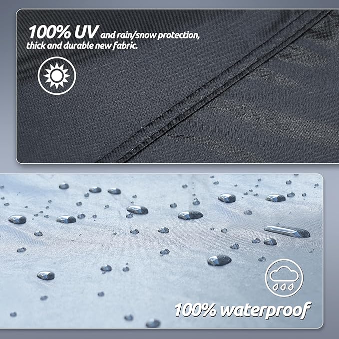 Migaven 6 Layers Car Cover Custom Fit for Model 3 Car Cover 2017-2026 Waterproof Full Exterior Cover Rain Snow Protection with Charging Port Ventilated Mesh Door Zipper