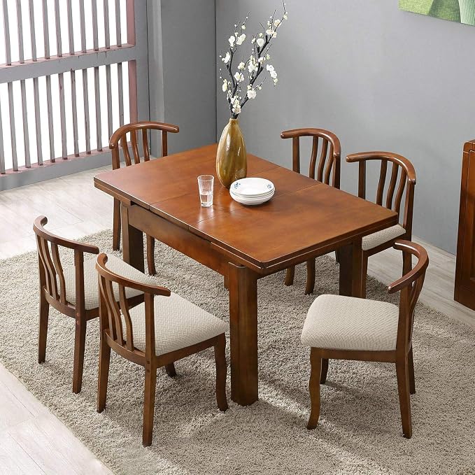 Genina Seat Covers for Dining Room Chair Seat Slipcovers Kitchen Chair Covers (Beige, 4 Pcs)