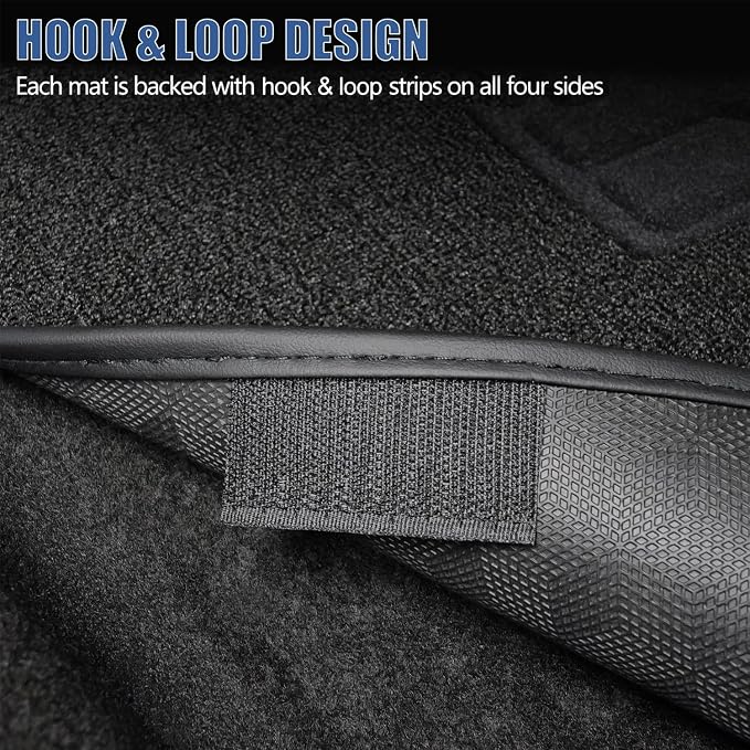 Carpet Floor Mats Fit for Jeep Compass 2017-2025 2026, Custom Fit All Weather Anti-Slip Waterproof Floor Liners - 3pc