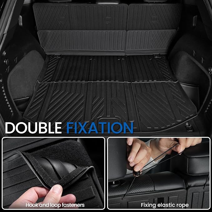 Floor Mats Set for Jeep Grand Cherokee 2011-2021 & 2022 WK2 (Not for 2022 WL or L), All Weather TPE Backrest Mat Trunk Mat Cargo Liner Door Sill Guards Accessories