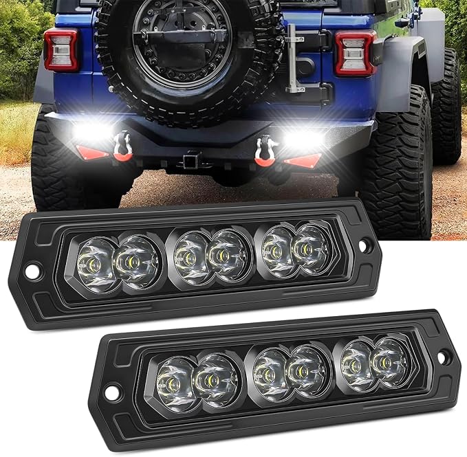 Flush Mount Pod Lights 7 Inch, SWATOW INDUSTRIES 60W CREE LED Light Bar 7" Flush Mount Reverse Lights Offroad Light Spot LED Pods Backup Light for Truck Pickup SUV UTV ATV Side by Side