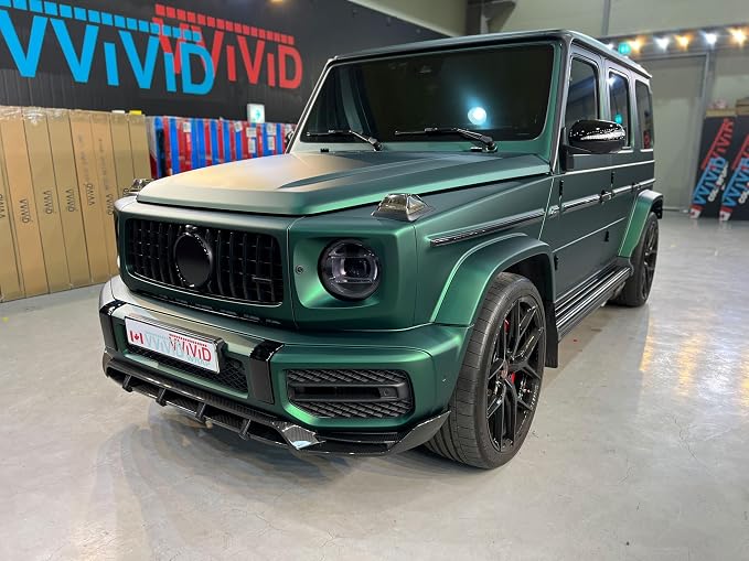 ColorFusion PPF by VViViD, Satin Chrome Stealth Green Dry Apply PPF Vinyl Car Wrap Roll 60ft x 5ft
