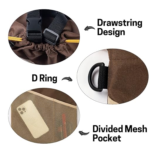 GNEGNI 2PCS Hanging Car Garbage Can - Waterproof Leakproof Trash Bag | Car Trash Can with Durable Leakproof Lining, Keeps Vehicle Clean and Neat